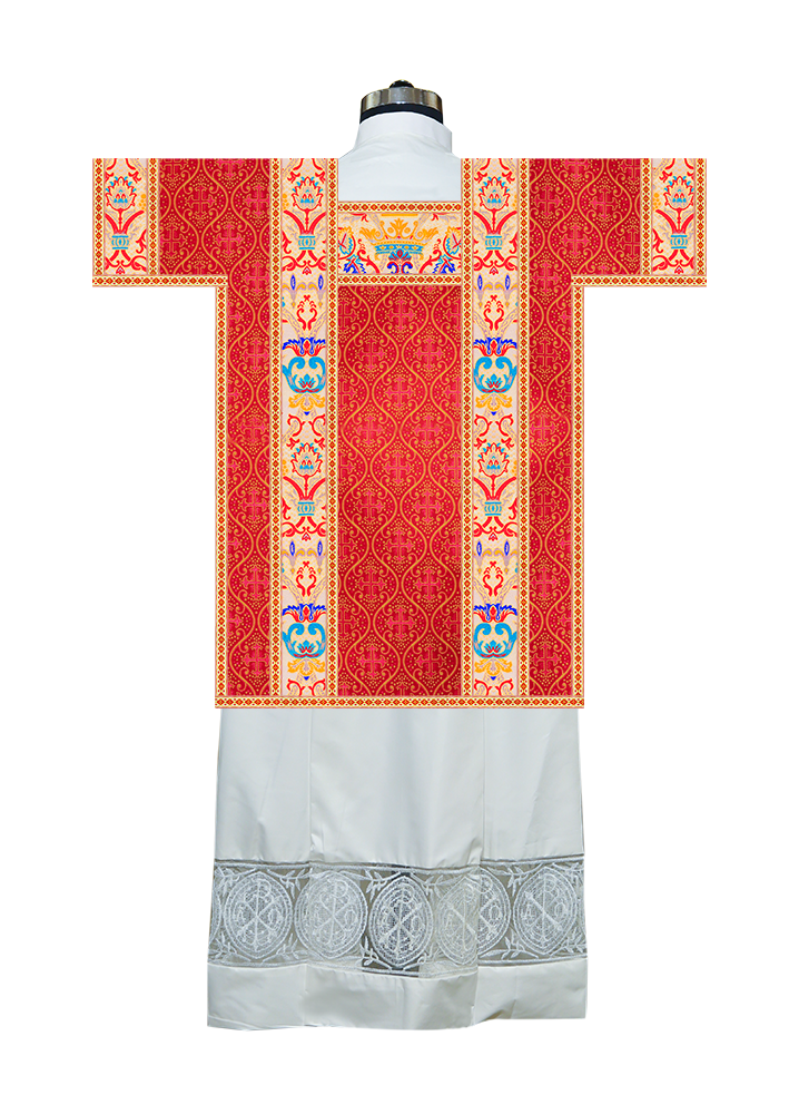 Coronation Tapestry Tunicle Vestment with Trim