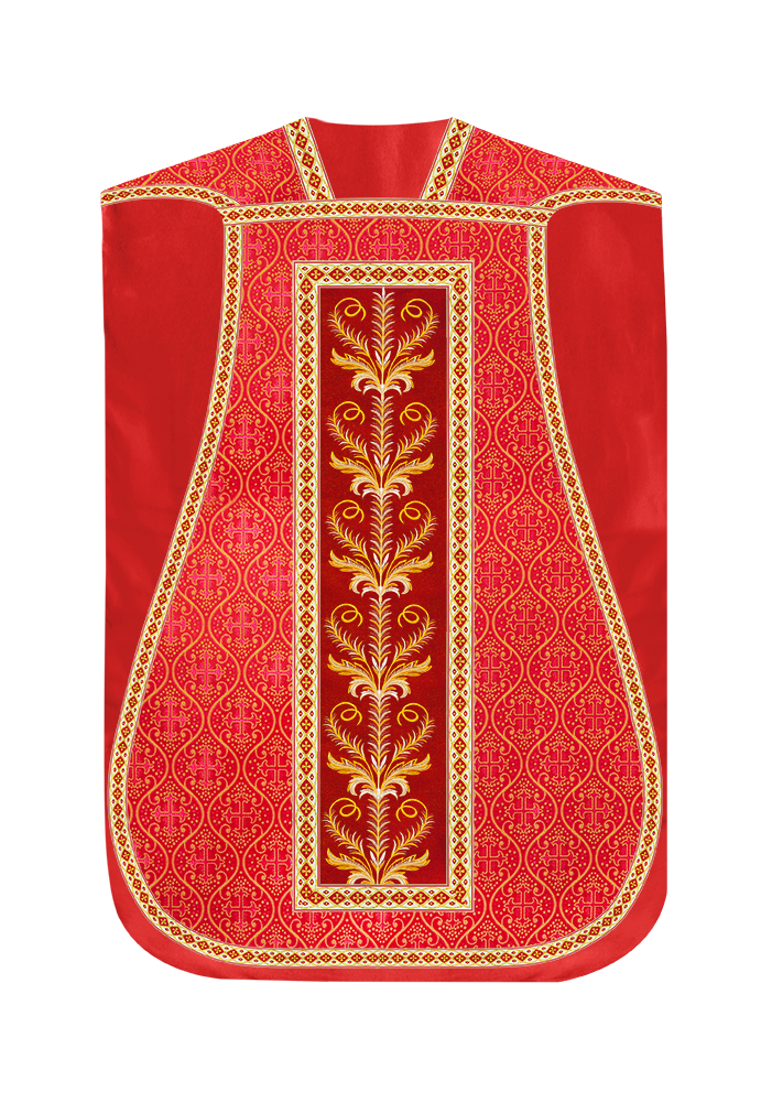 Roman Chasuble Vestment With Detailed Orphrey