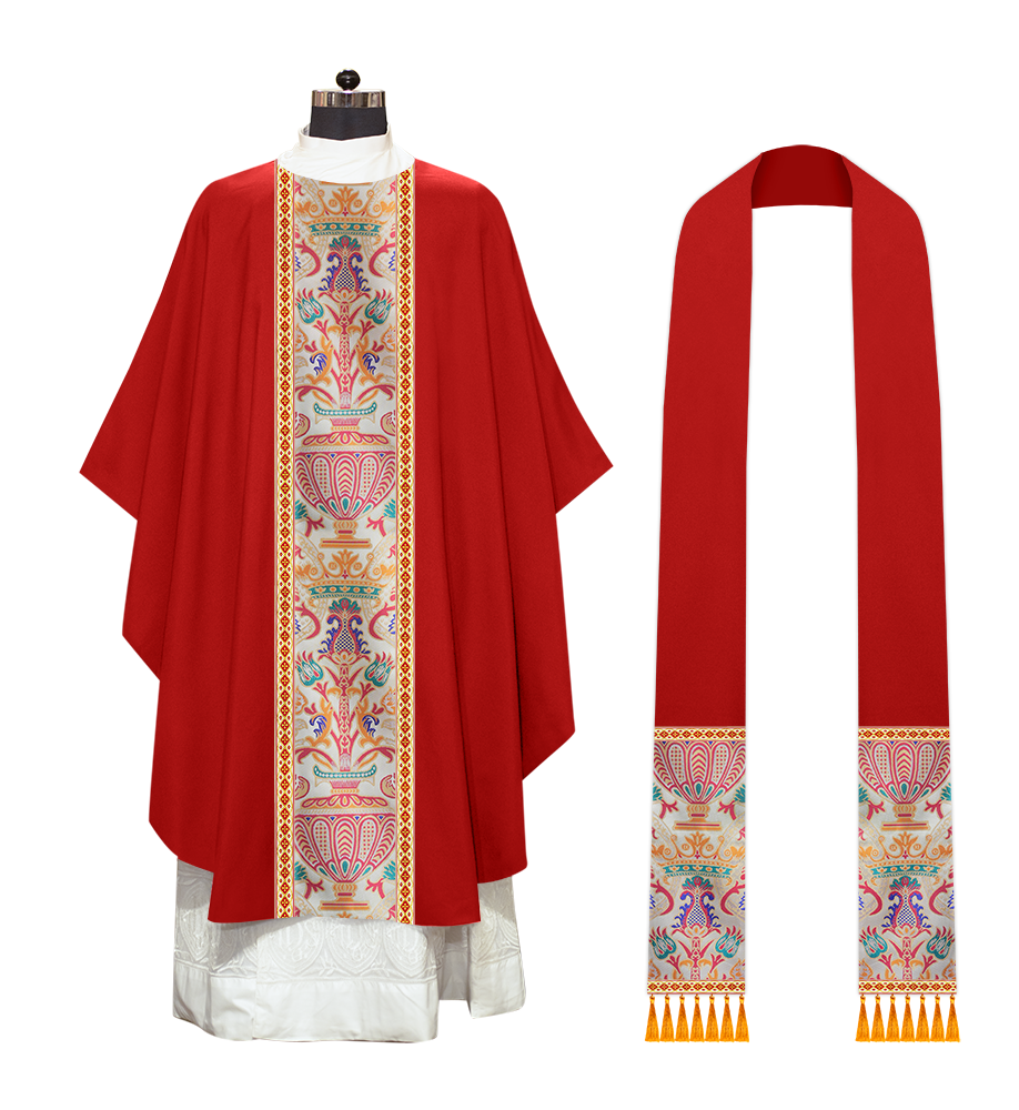 Coronation Tapestry Chasuble Braided with Trims