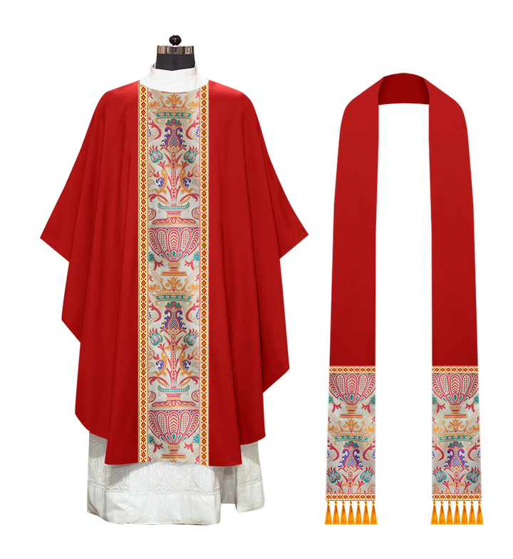 Coronation Tapestry Chasuble Braided with Trims