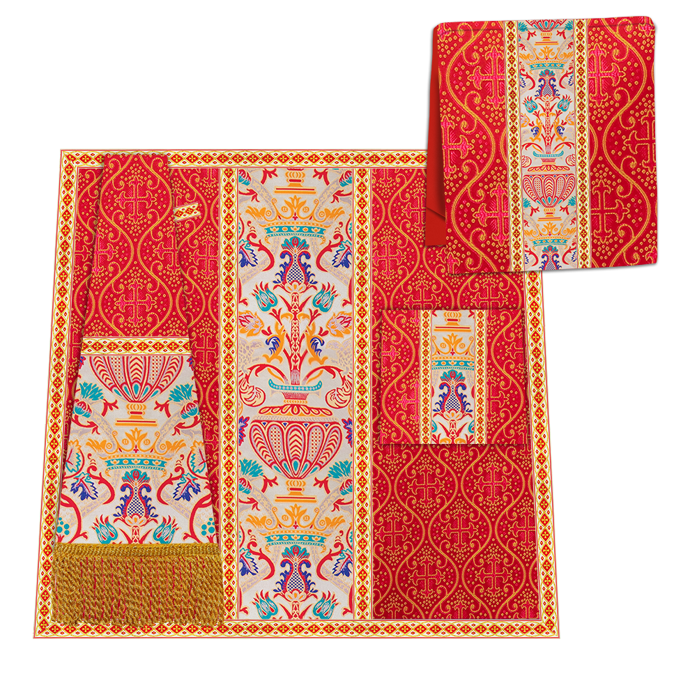 Coronation Tapestry Roman Cope Vestment with Trims