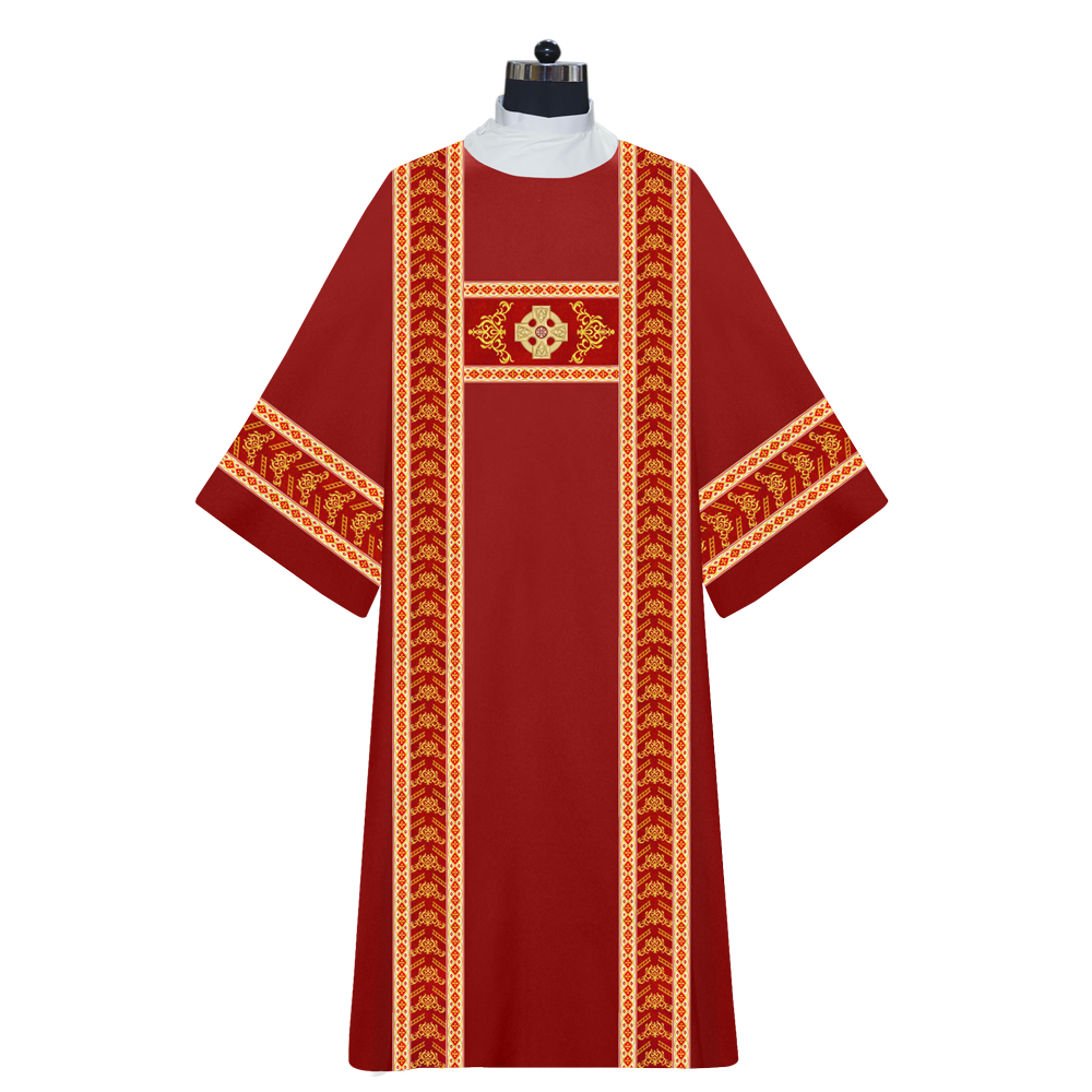 Liturgical Dalmatics With Ornate Braids and CEEC Logo