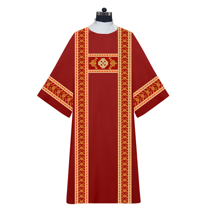 Liturgical Dalmatics With Ornate Braids and CEEC Logo