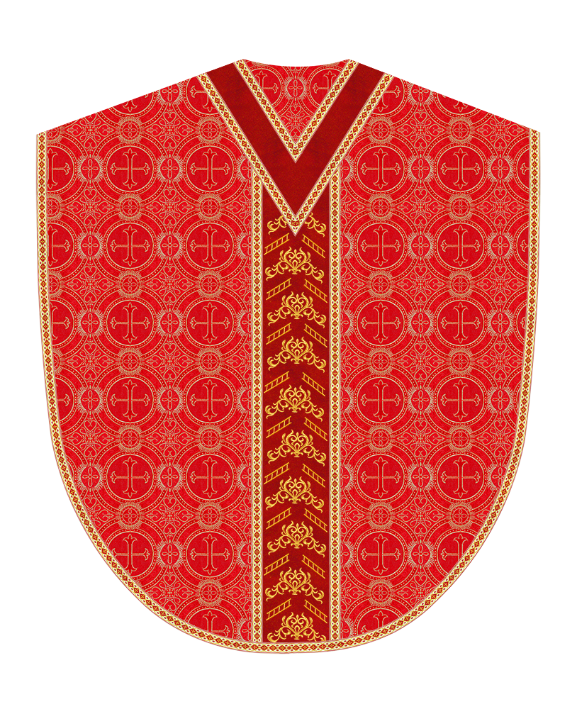 Borromean Chasuble Vestment Adorned With Colour Braids and Trims