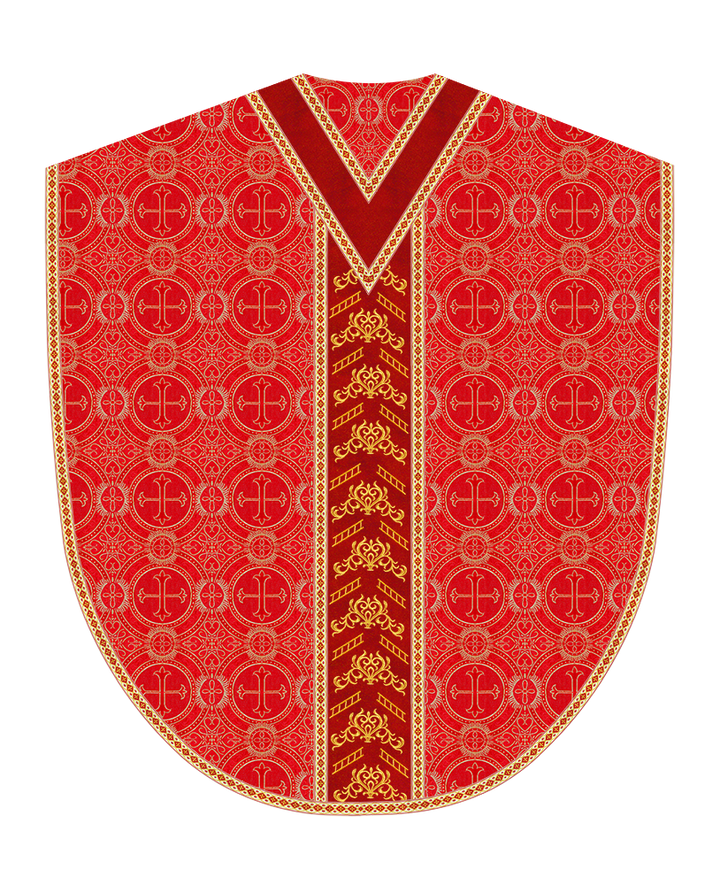 Borromean Chasuble Vestment Adorned With Colour Braids and Trims