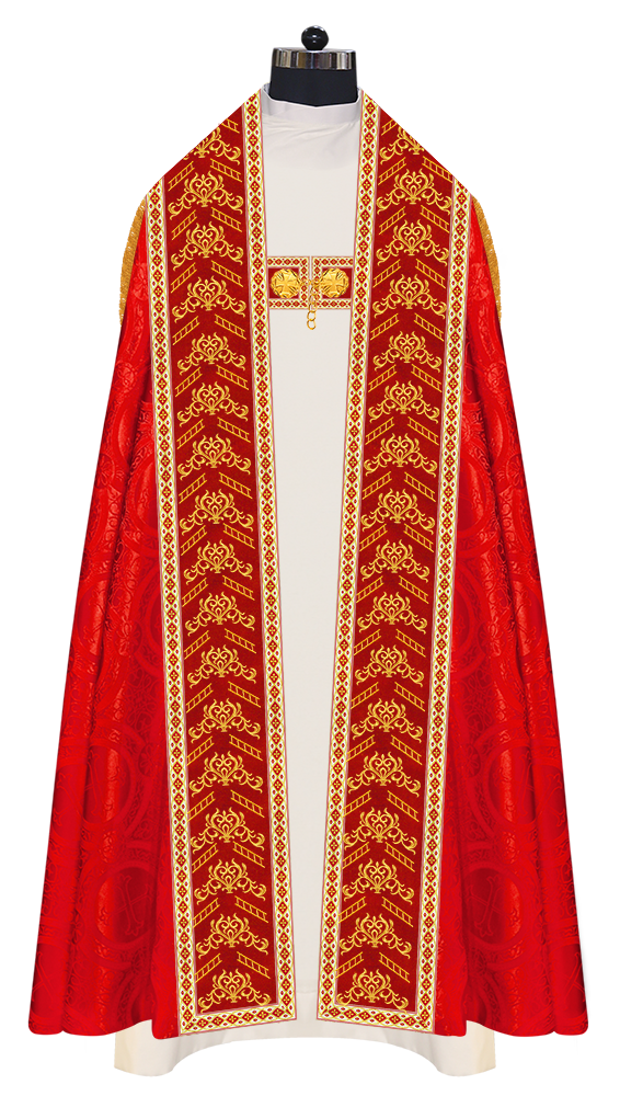 Elegant Roman Cope Vestment with Ornate Embroidery