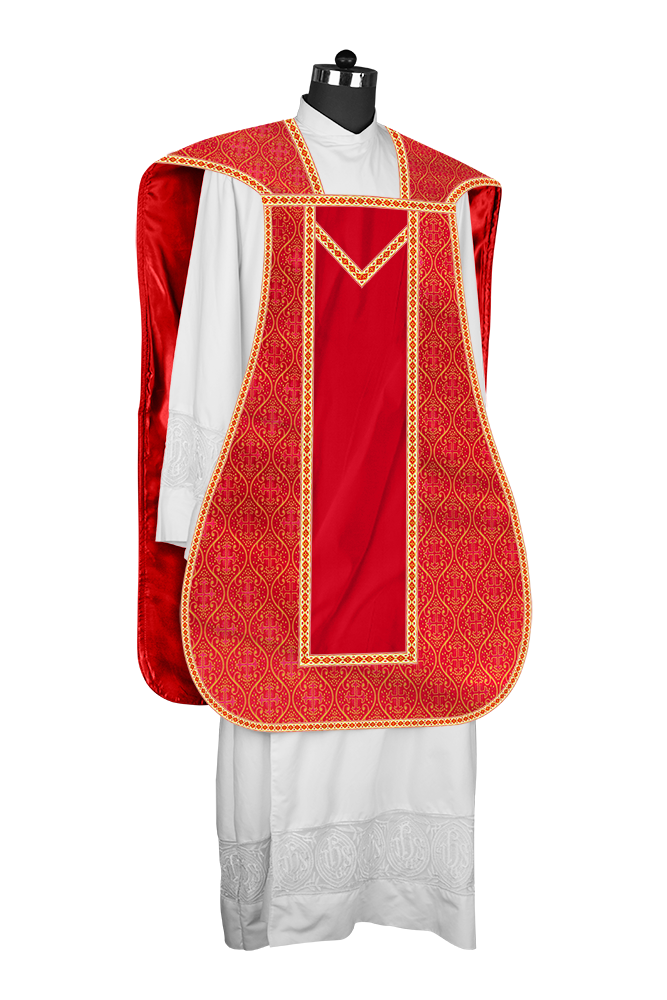 Roman chasuble with Motif and Trims