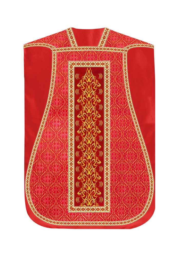 Roman Fiddleback Chasuble With Enhanced Embroidery  & trims