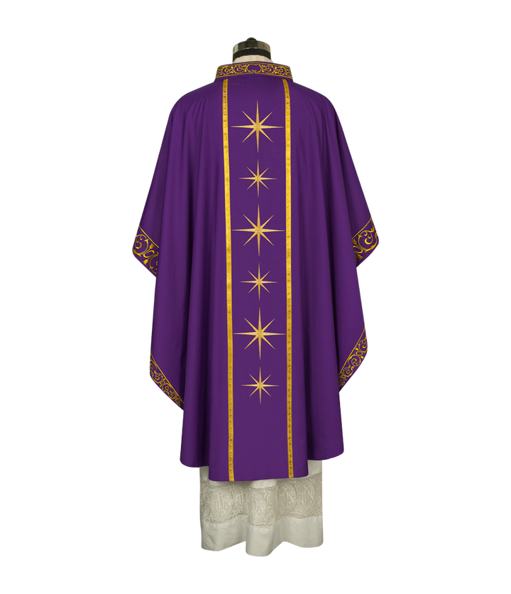 Liturgical Advent Chasuble with Radiant Star Motif