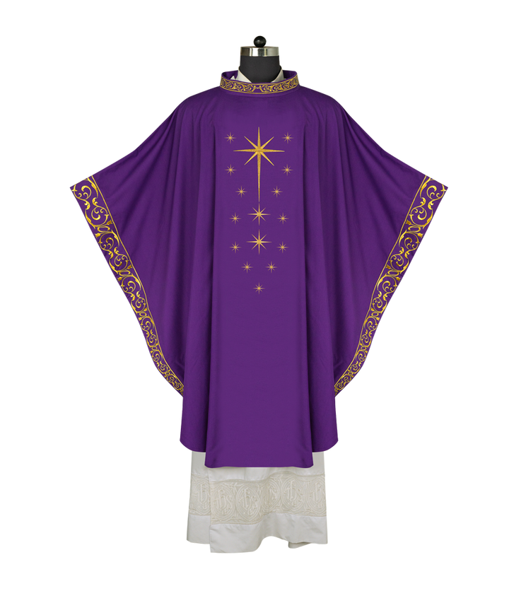 Advent Eucharistic Chasuble with Star of Bethlehem Design