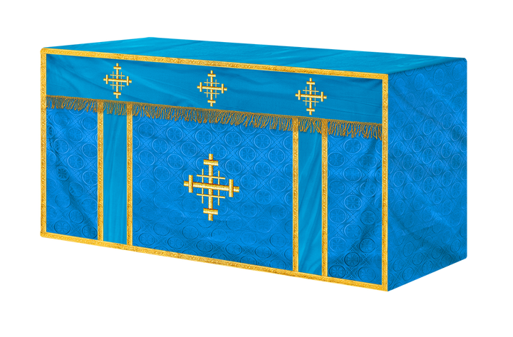 Liturgical Altar Cloth with Jerusalem Cross Motif