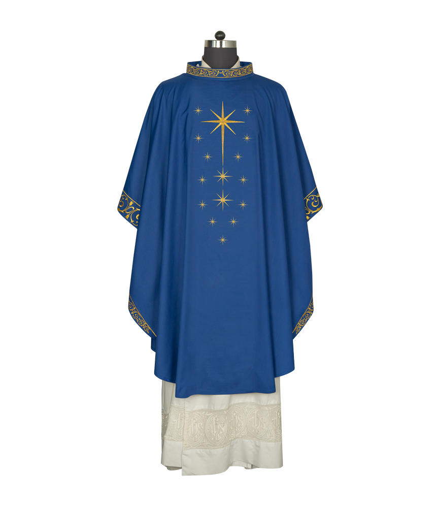 Advent Eucharistic Chasuble with Star of Bethlehem Design