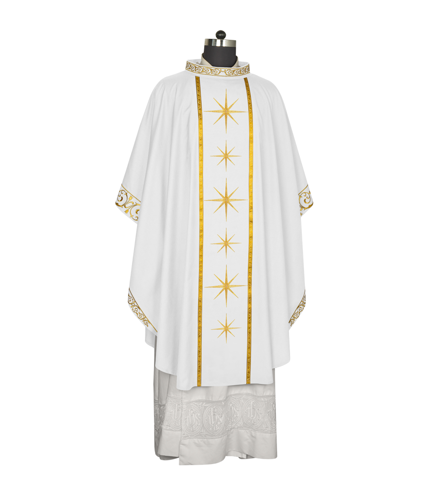 Liturgical Advent Chasuble with Radiant Star Motif