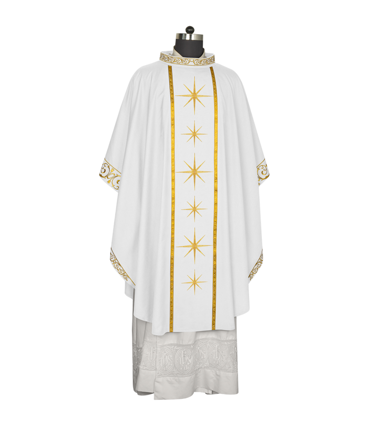 Liturgical Advent Chasuble with Radiant Star Motif