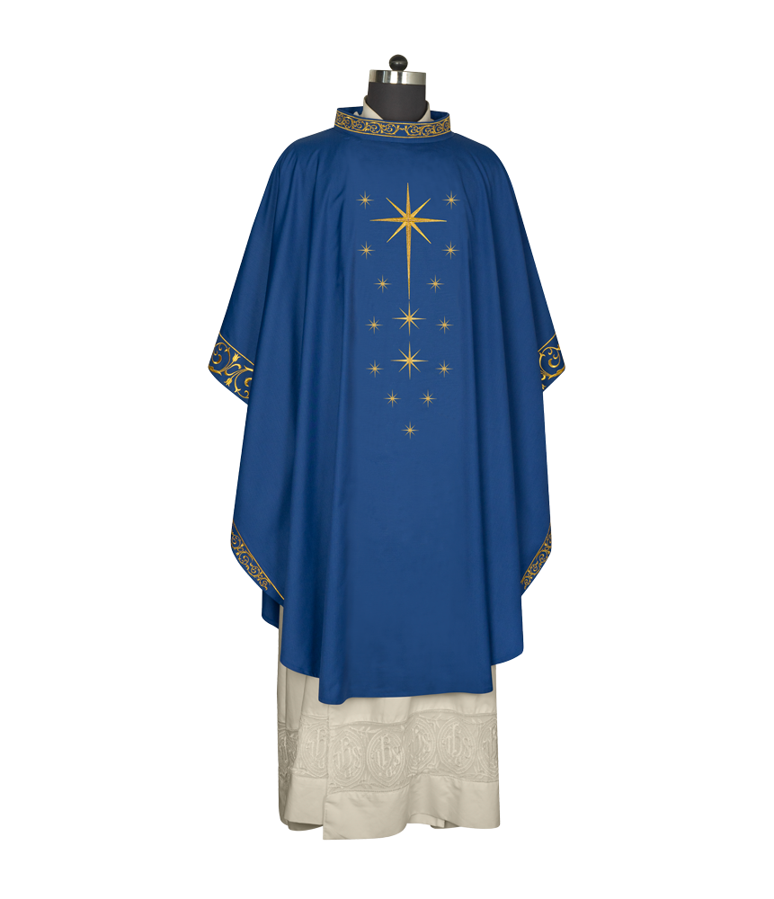 Advent Eucharistic Chasuble with Star of Bethlehem Design