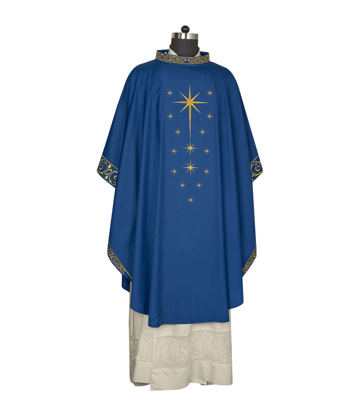 Advent Eucharistic Chasuble with Star of Bethlehem Design