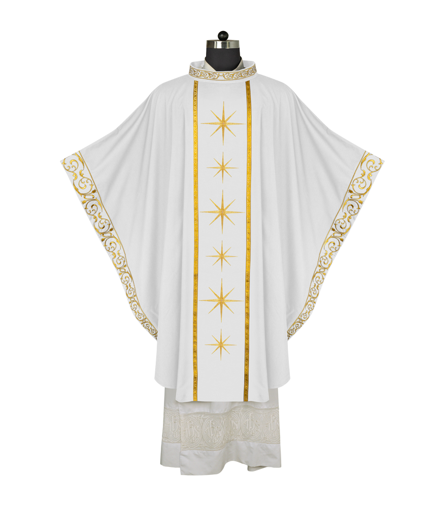Liturgical Advent Chasuble with Radiant Star Motif
