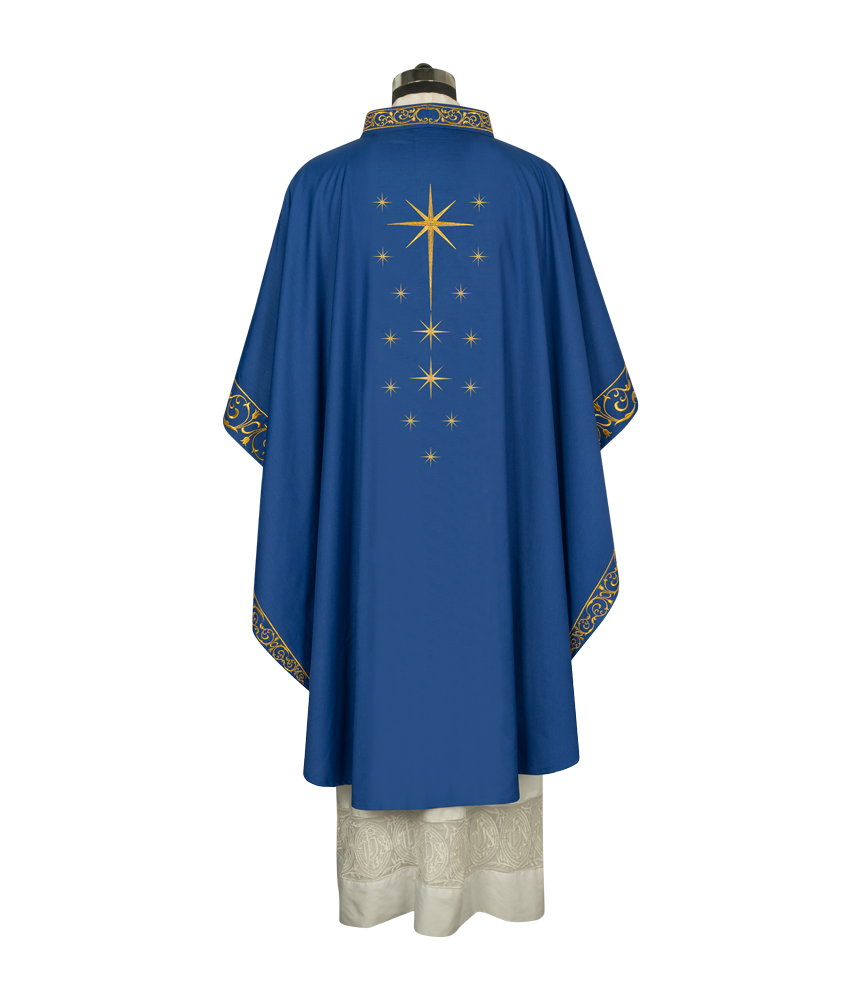 Advent Eucharistic Chasuble with Star of Bethlehem Design