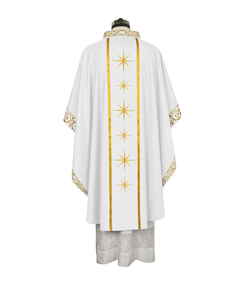 Liturgical Advent Chasuble with Radiant Star Motif