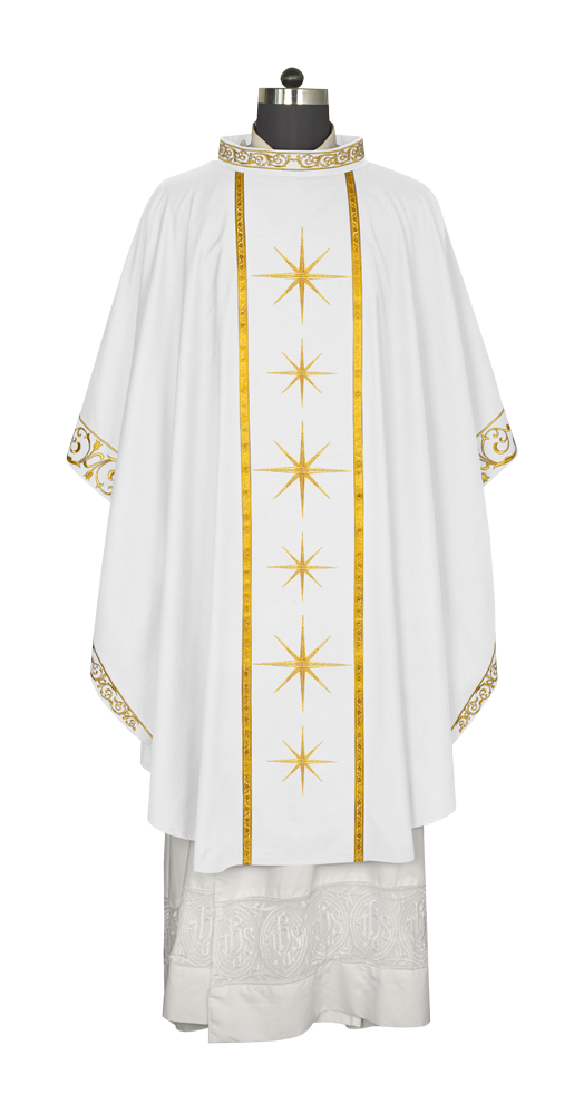 Liturgical Advent Chasuble with Radiant Star Motif