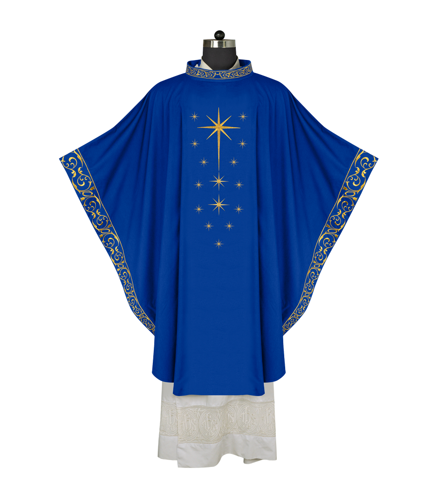 Advent Eucharistic Chasuble with Star of Bethlehem Design