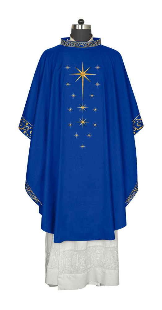 Advent Eucharistic Chasuble with Star of Bethlehem Design