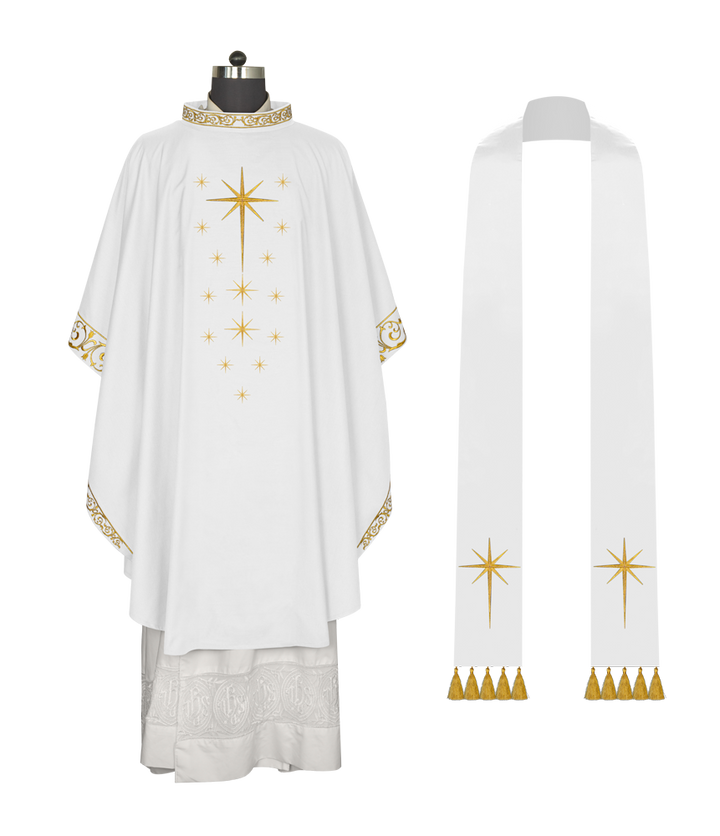 Advent Eucharistic Chasuble with Star of Bethlehem Design