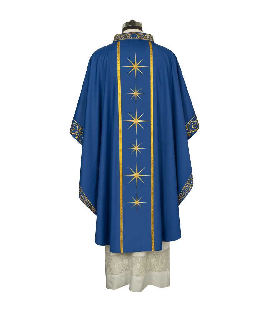 Liturgical Advent Chasuble with Radiant Star Motif