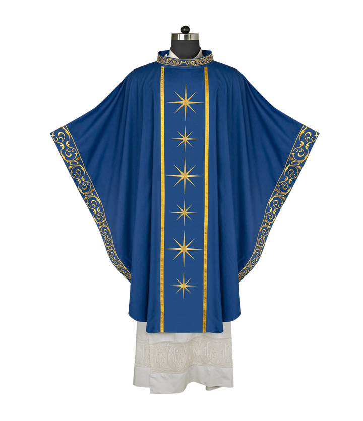 Liturgical Advent Chasuble with Radiant Star Motif