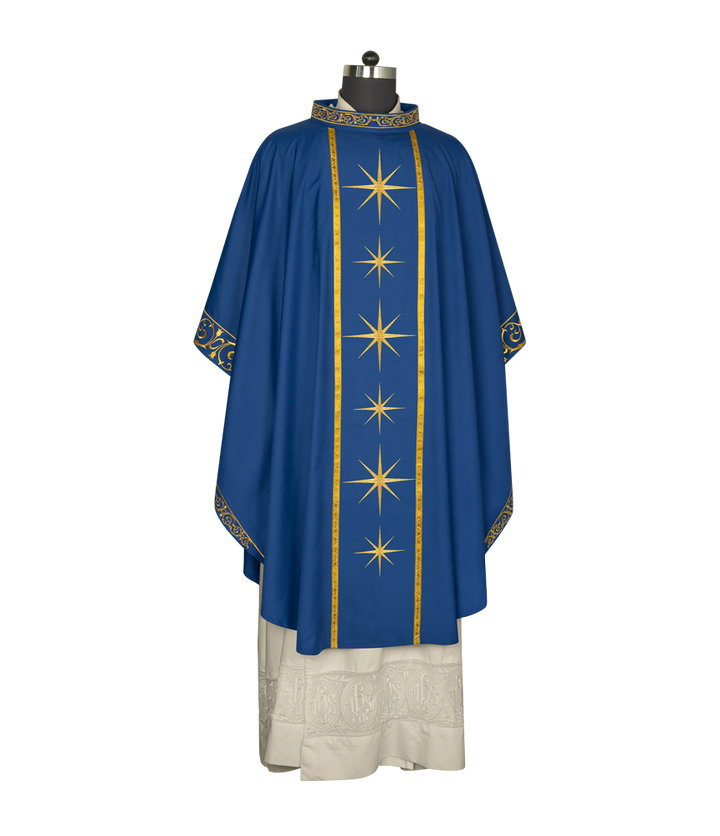Liturgical Advent Chasuble with Radiant Star Motif
