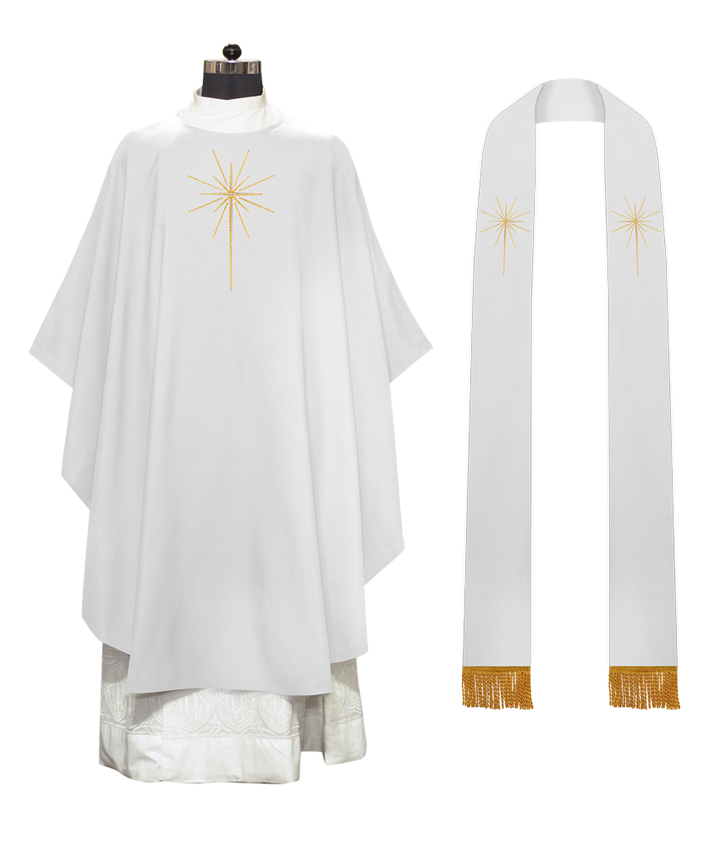 Christmas Gothic Chasuble - O Come Let Us Adore Him