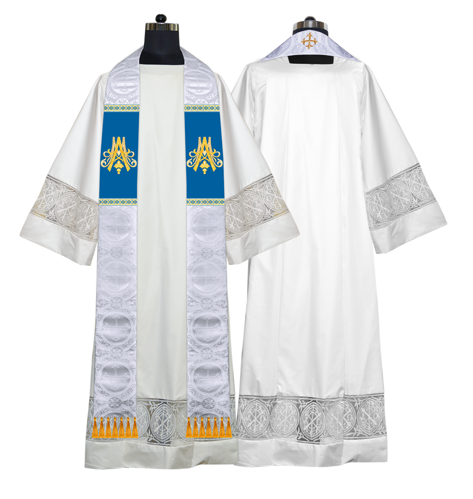 Marian Embroidered Clergy Stole