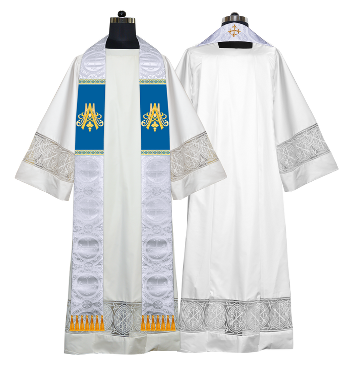 Marian Embroidered Clergy Stole