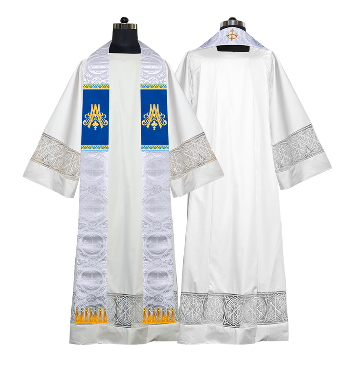 Marian Embroidered Clergy Stole