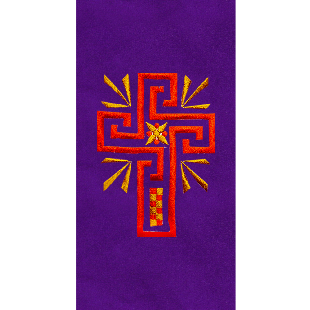 Glory Cross Embroidered Clergy Stole