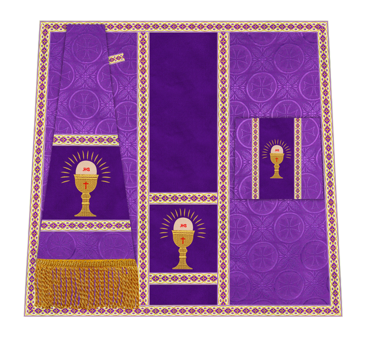 Altar Mass Set with Detailed Motif Embroidery