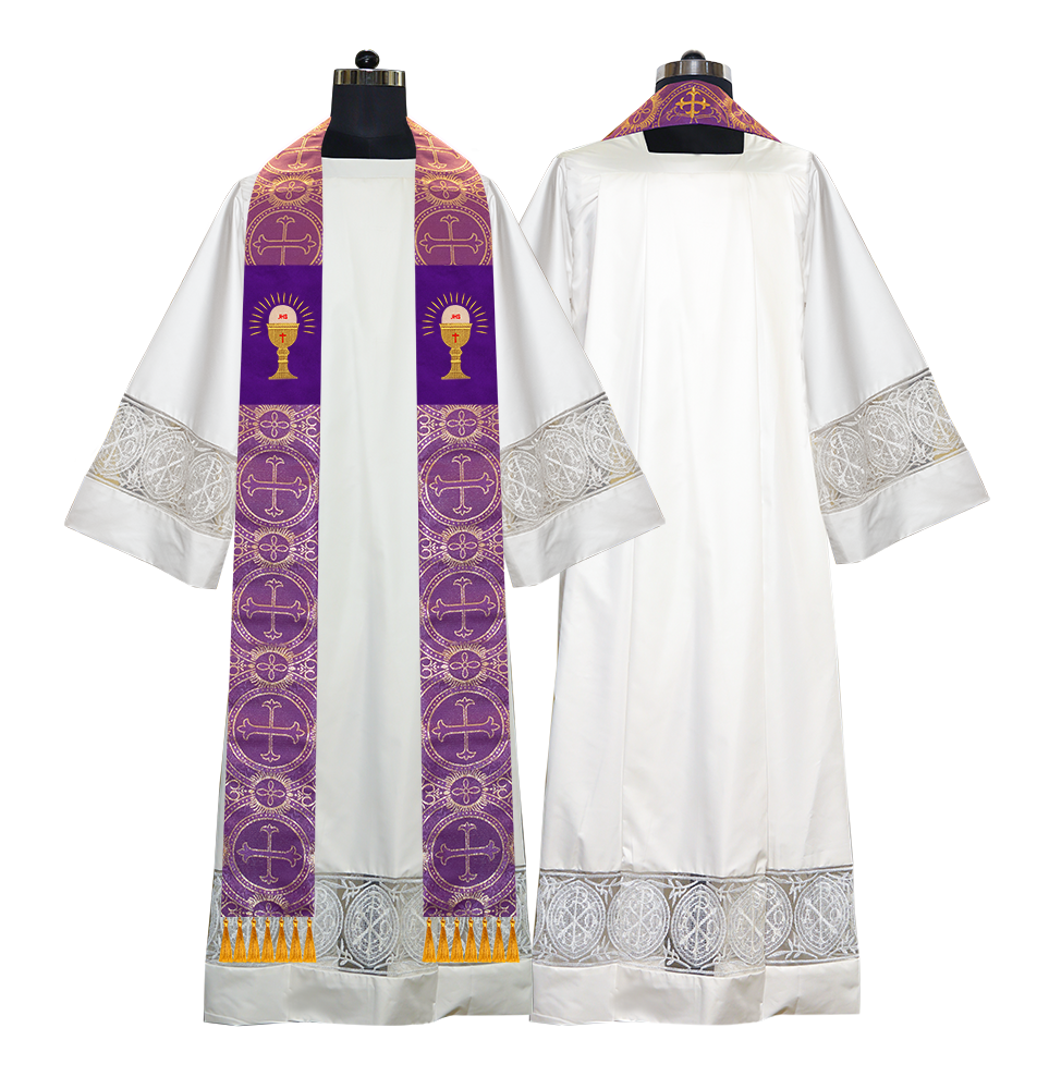 Embroidered Priest Stole with Motif