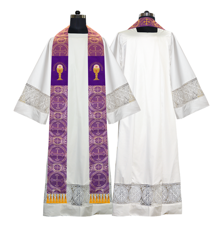 Embroidered Priest Stole with Motif