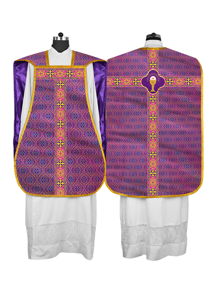 Fiddleback romano con ribetes trenzados tejidos 