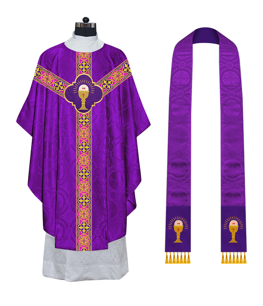 Gothic Chasuble with Cross Braided Trims