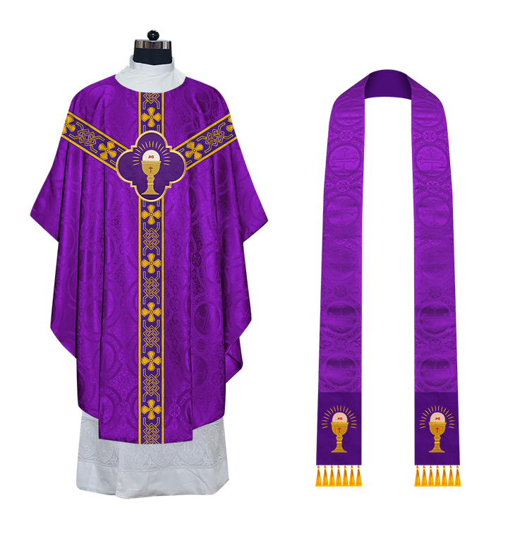 Gothic Chasuble with Motif and Trims