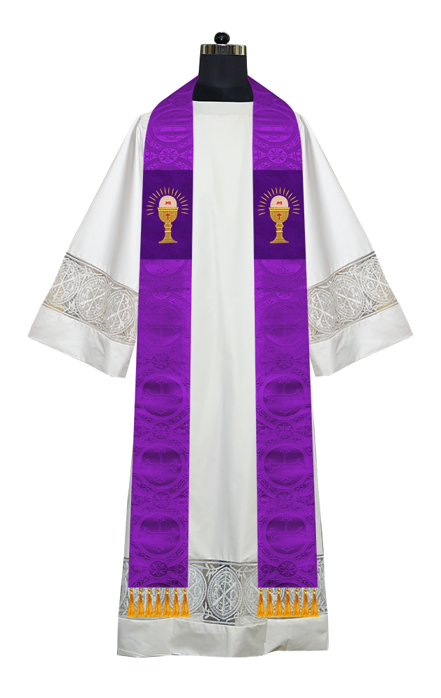 Embroidered Priest Stole with Motif