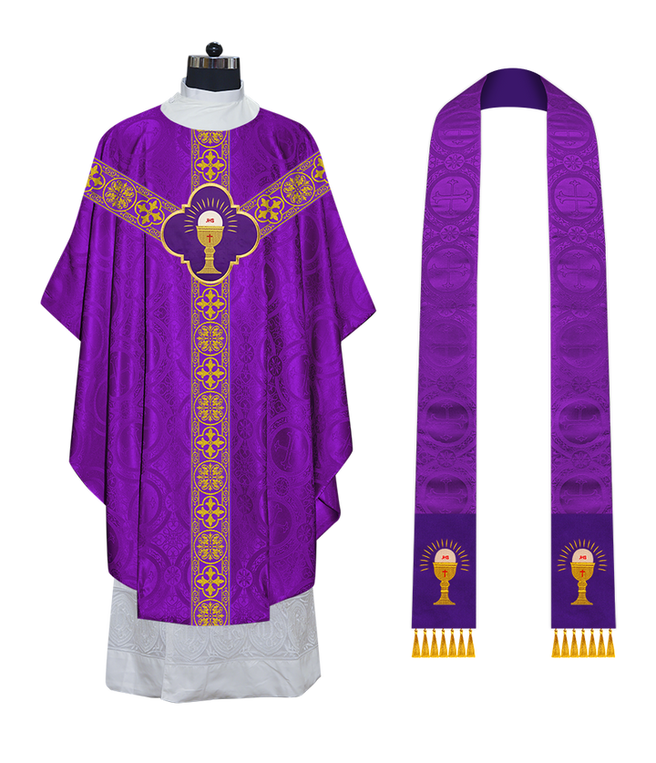 Gothic Chasuble with Ornate Braided Trims