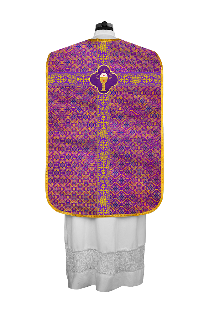 Roman Chasuble Fiddleback with Braided Trims