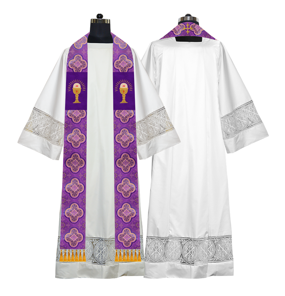 Embroidered Priest Stole with Motif