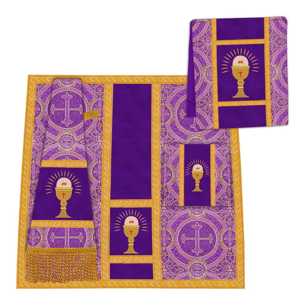 Gothic Chasuble Vestment with Y type braided orphrey