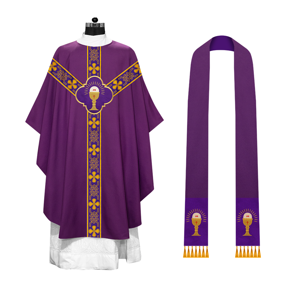 Gothic Chasuble with Motif and Trims