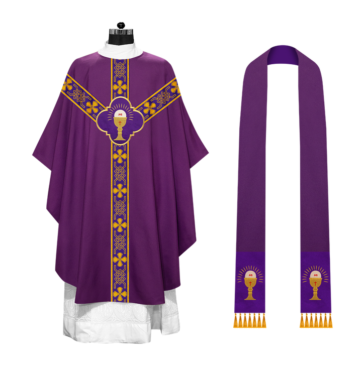 Gothic Chasuble with Motif and Trims