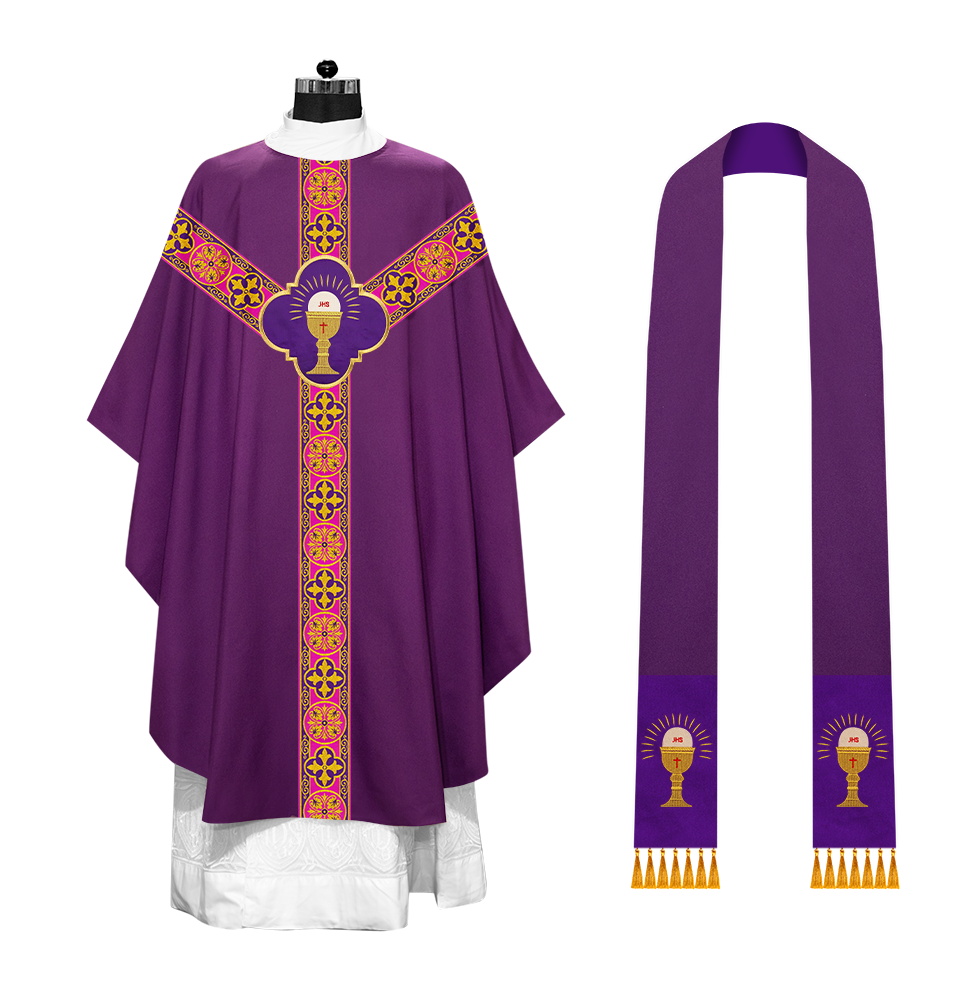 Gothic Chasuble with Cross Braided Trims