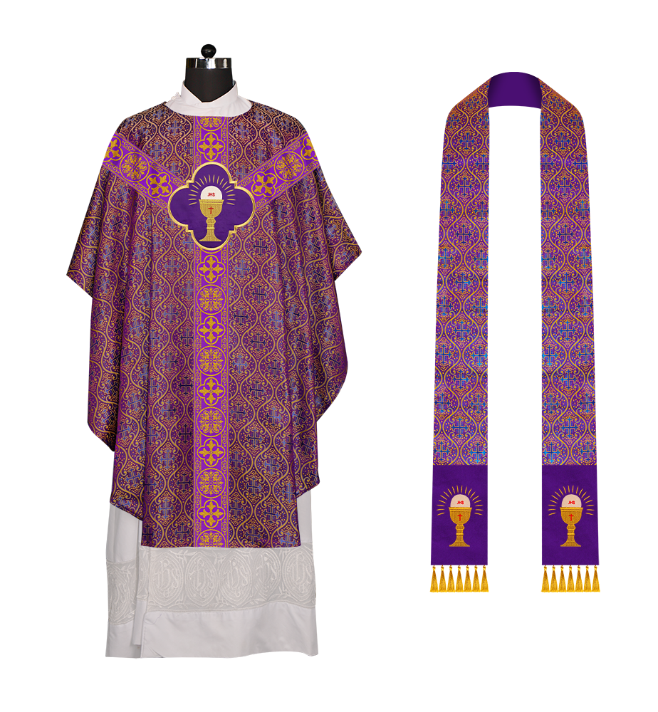 Gothic Chasuble with Ornate Braided Trims